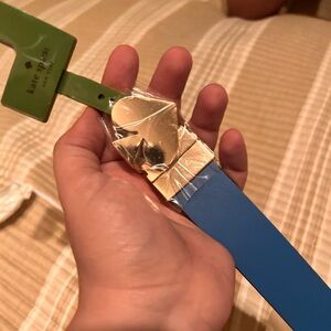 Kate Spade Blue and Gold Belt double face